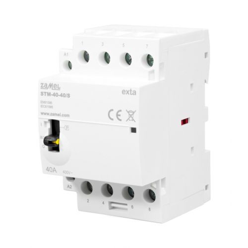 Stycznik modułowy ze sterowaniem ręcznym, instalacyjny 40A 4xNO 230V AC TYP: STM-40-40/S ZAMEL - 1[126].jpg